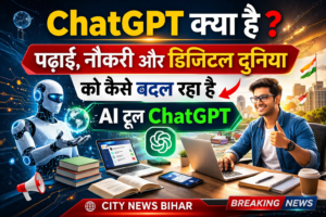 ChatGPT क्या है और यह कैसे काम करता है? जानिए AI टूल ChatGPT के फायदे, नुकसान और बिहार में इसके बढ़ते असर की पूरी जानकारी। पढ़ें City News Bihar पर।